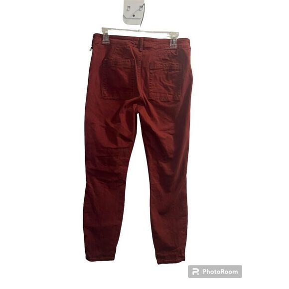 ✨Anthropologie Jefferson Slim Utility Pants Size 29 Dark Red Chino Ankle✨ - Picture 4 of 5